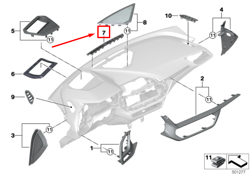new bmw f40 windscreen defroster trim 6823161 51456823161 original