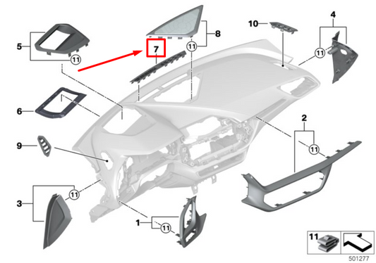 new bmw f40 windscreen defroster trim 6823161 51456823161 original