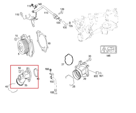 NEW MERCEDES-BENZ E W212 COOLANT THERMOSTAT A6422002215
