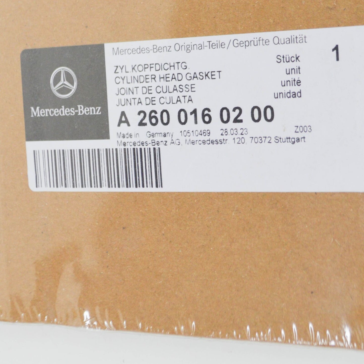 NEW MERCEDES-BENZ A W177 ENGINE CYLINDER HEAD GASKET A2600160200 ORIGINAL