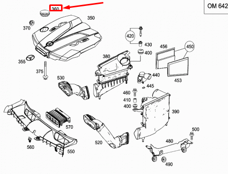 NEW MERCEDES-BENZ E W212 ENGINE COVER SEALING RING A6420160063 ORIGINAL