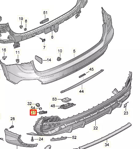 NEW AUDI Q3 F3 SPORTBACK REAR LEFT PDC ULTRASONIC HOLDER 83F919289A