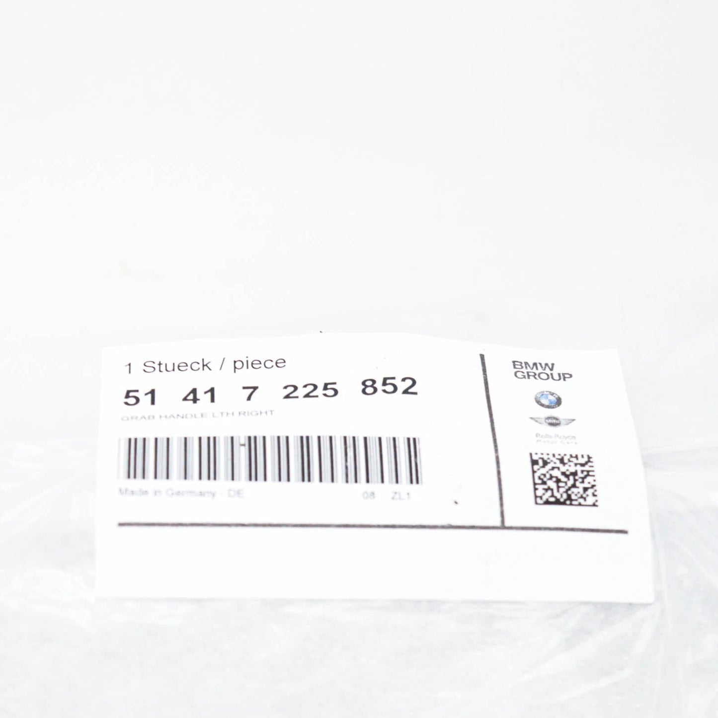 NEW BMW 5 F10 FRONT RIGHT INTERIOR DOOR HANDLE LHD 51417225852 ORIGINAL