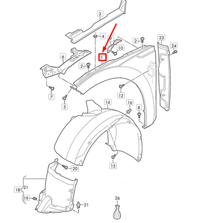 new volkswagen arteon 3h7 front right fender 3g8821106 original