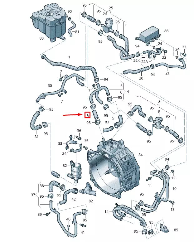 NEW VW TOUAREG 7P MK2 COOLANT HOSE 7P0121073B