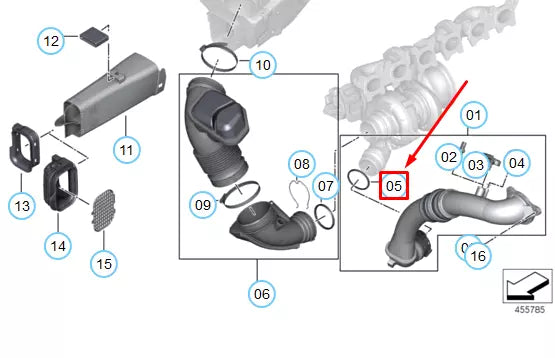 NEW BMW 3 F30 AIR DUCT PRE-FORMED SEAL 11618506787 8506787 ORIGINAL
