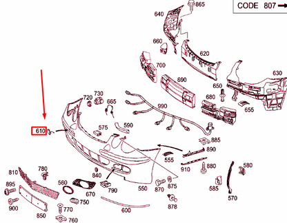 NEW MERCEDES-BENZ E W211 FRONT BUMPER TOW EYE COVER A21188510229999 ORIGINAL