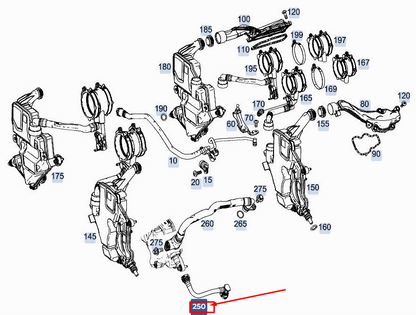 new mercedes-benz e w213 left engine vent line a1770108502 original