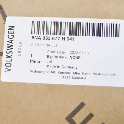 NEW VW TIGUAN AD FRONT LOWER CENTER GRILLE 5NA853677H041 ORIGINAL
