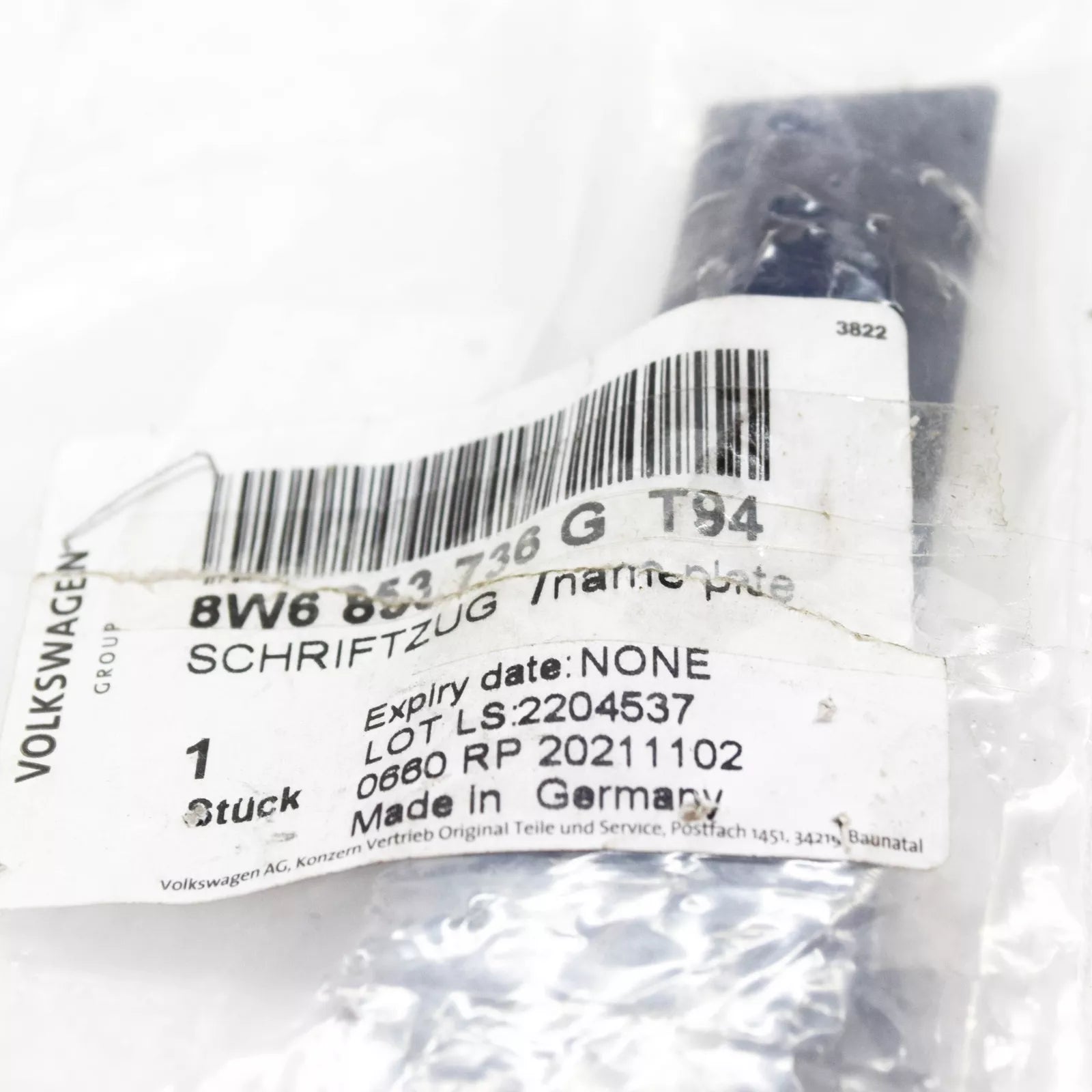 NEW AUDI RS5 8W6 FRONT RADIATOR GRILLE BADGE LOGO 8W6853736GT94 ORIGINAL