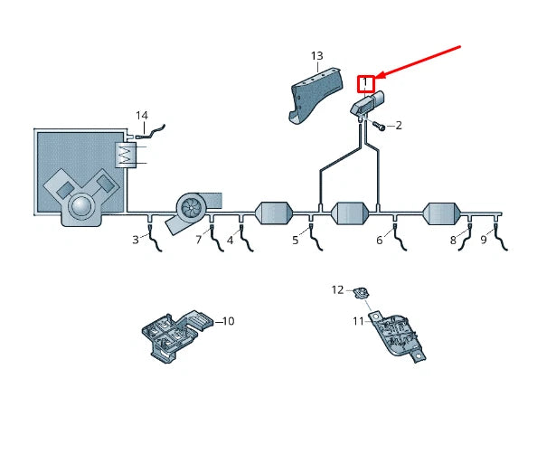 NEW AUDI Q5 80A DIFFERENTIAL PRESSURE SENSOR 057906051F ORIGINAL