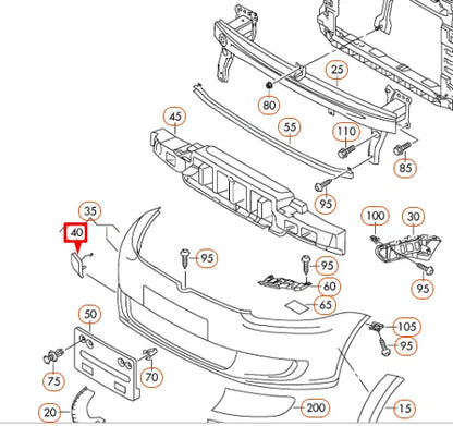 NEW VW TOURAN 1T FRONT BUMPER TOW HOOK EYE CAP COVER 1T0807241CGRU