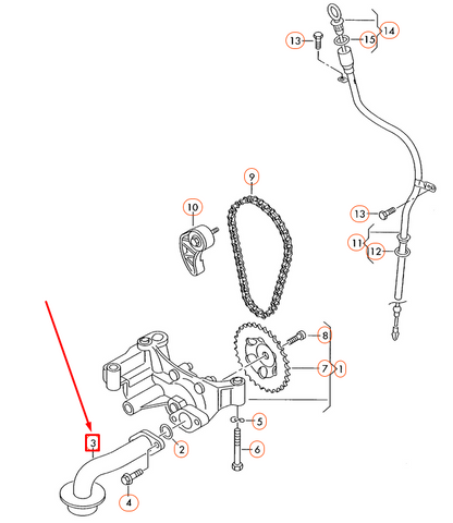 NEW VOLKSWAGEN TRANSPORTER T5 SUCTION LINE 038115251A ORIGINAL