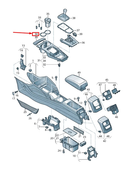 NEW AUDI A3 SPORTBACK 8V CENTRE CONSOLE CUP HOLDER INSERT 8V08624354PK ORIGINAL