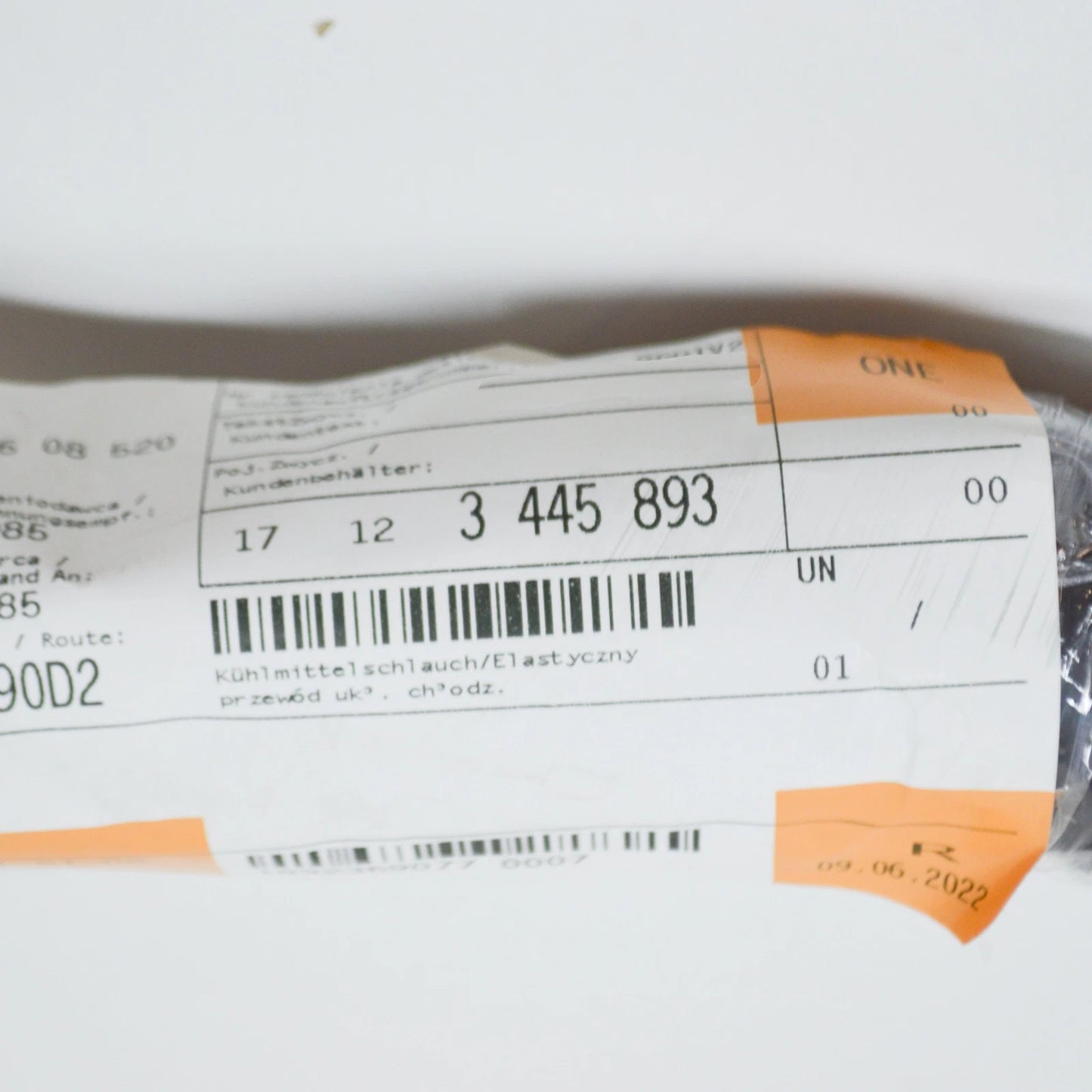 NEW BMW X3 E83 RADIATOR COOLANT HOSE 17123445893 3445893 ORIGINAL