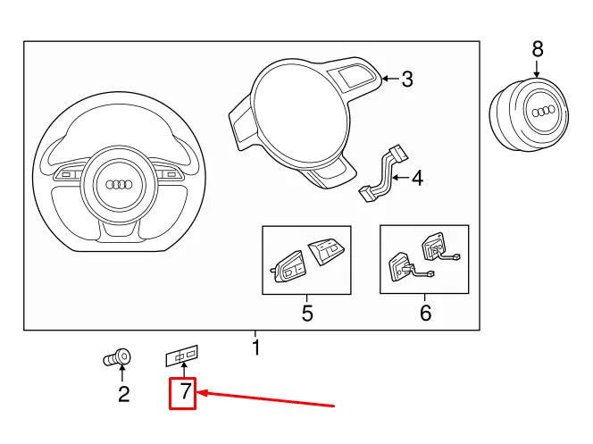 NEW AUDI A6 AVANT C7 STEERING WHEEL BADGE 4G04196852ZZ ORIGINAL