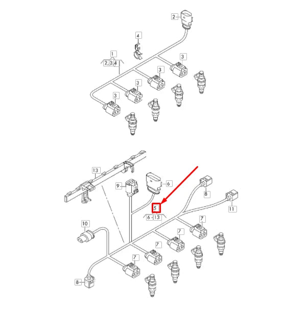 NEW VW BEETLE 5C ENGINE CABLE HARNESS 06L971627L ORIGINAL