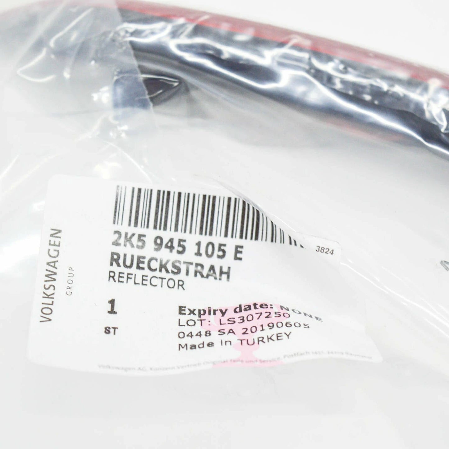 NEW VOLKSWAGEN CADDY MK4 REAR BUMPER LEFT REFLECTOR 2K5945105E ORIGINAL