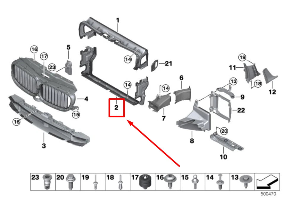 NEW BMW 6 GRAN TURISMO G32 RADIATOR AIR DUCT 51747415659 7415659 GE ORIGINAL