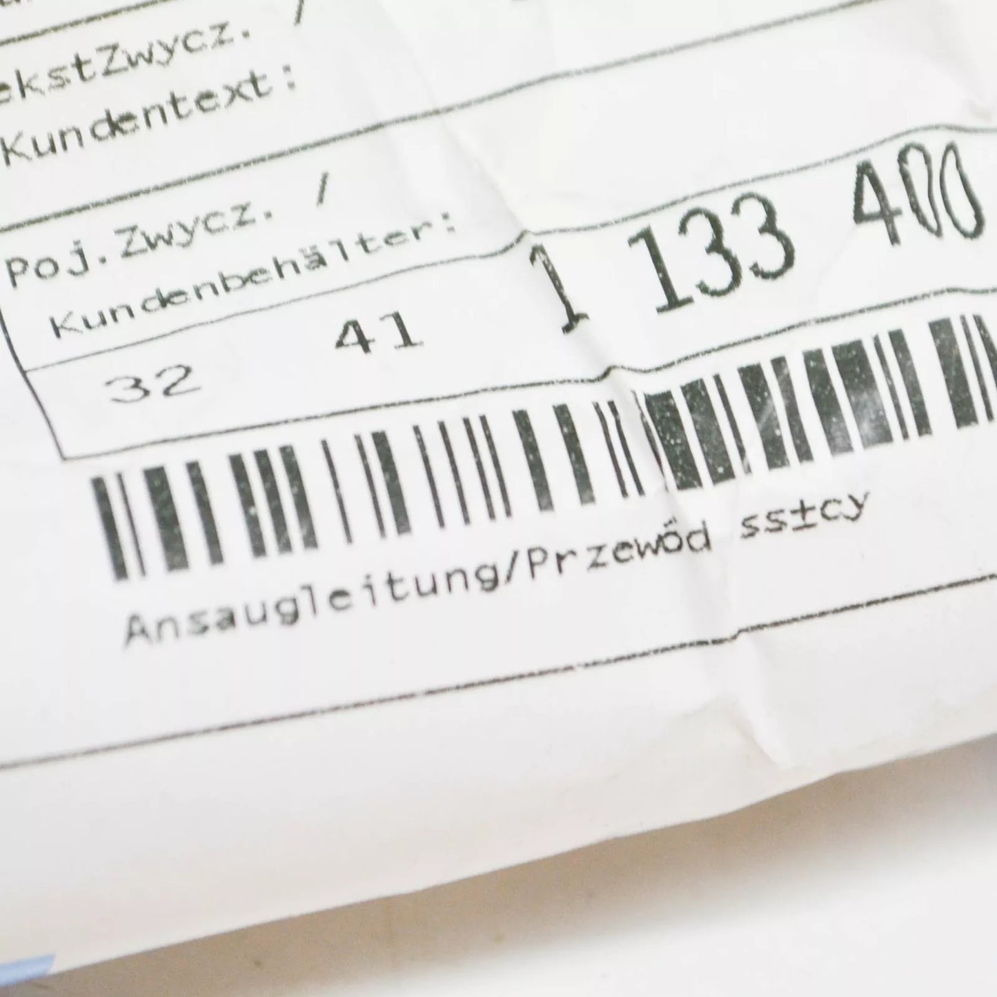 NEW BMW 3 E30 INTAKE MANIFOLD HOSE 32411133400 1133400 ORIGINAL