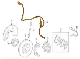 NEW MERCEDES BENZ GLE W166 FRONT ABS SENSOR A1669054002 ORIGINAL