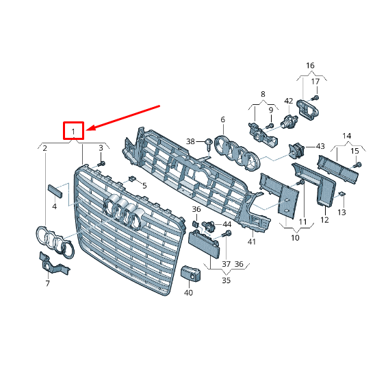 new audi a8 4h radiator grille 4h0853651ac t94 4h0853651act94 original