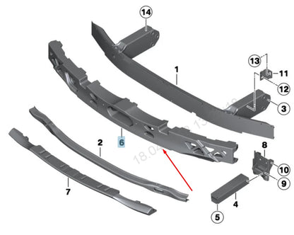 NEW BMW 5 GT F07 FRONT BUMPER FOAM 51117331787 7331787 2015 ORIGINAL