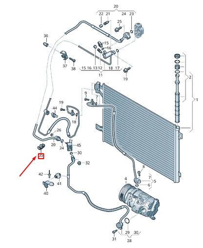 NEW VW TRANSPORTER VI T6 REFRIGERANT LINE DUAL CLIP 7E0820774A