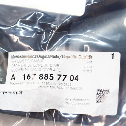 NEW MERCEDES-BENZ GLS X167 FRONT LEFT AIR DUCT SEGMENT A1678857704 ORIGINAL