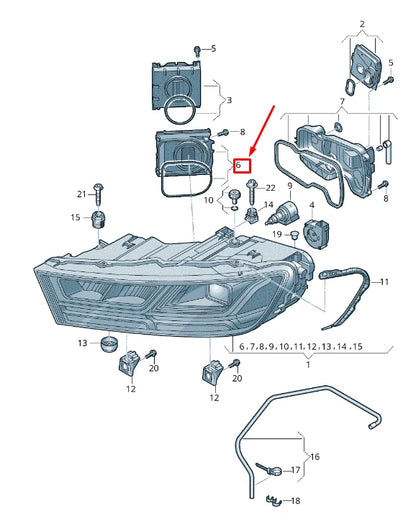 NEW AUDI Q7 4M FRONT LEFT HEADLIGHT CONTROL MODULE BRACKET 4M0941613