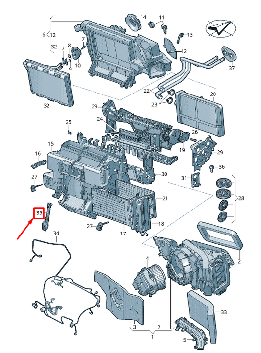new audi q7 4m a/c evaporator water drainage hose 4m0260113a original