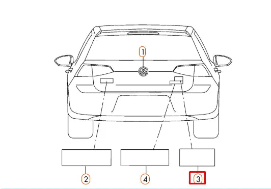 NEW VOLKSWAGEN GOLF MK7 REAR TRUNK BOOT EMBLEM BADGE 5G0853675BJZQ