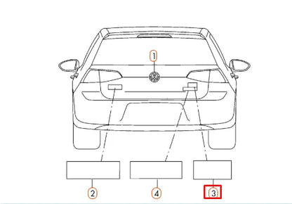 NEW VOLKSWAGEN GOLF MK7 REAR TRUNK BOOT EMBLEM BADGE 5G0853675BJZQ