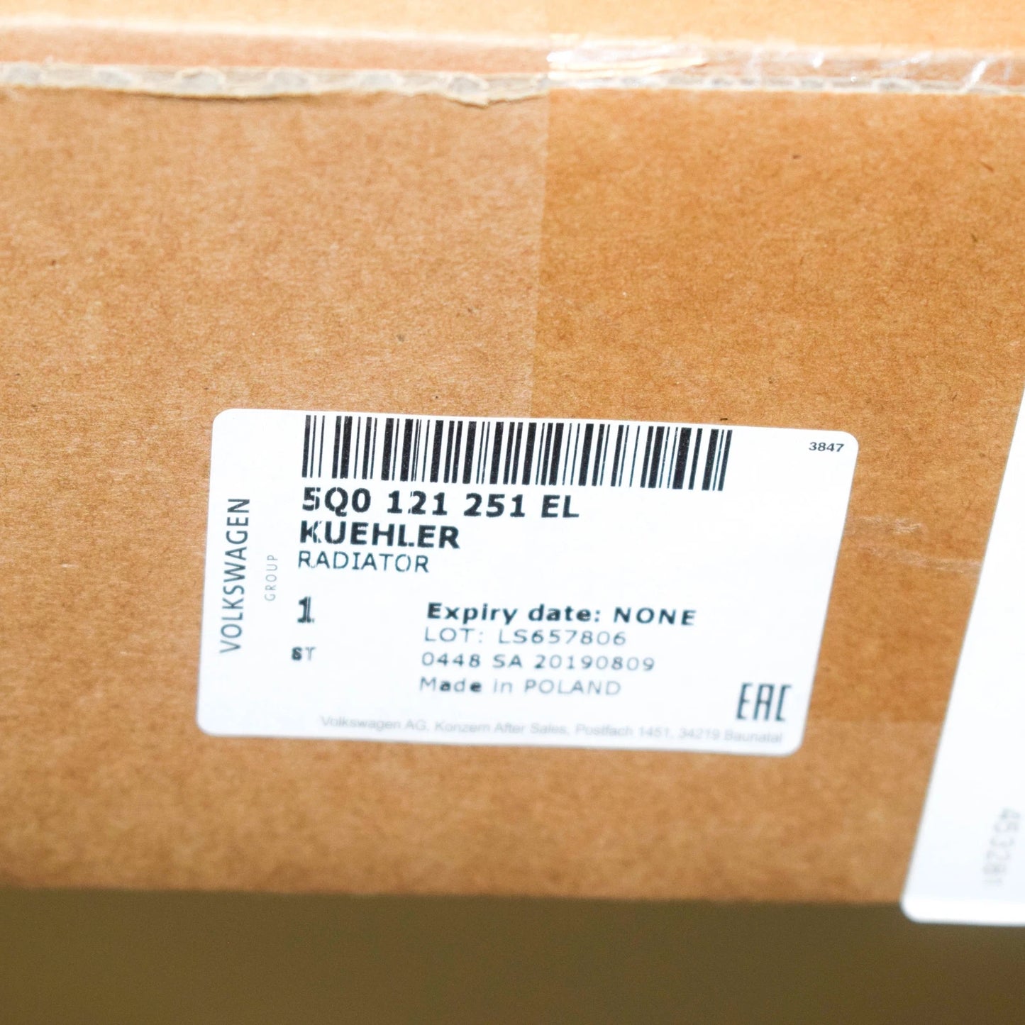 NEW AUDI A3 8V INTERCOOLER RADIATOR 5Q0121251EL 1.6TDI 77KW ORIGINAL