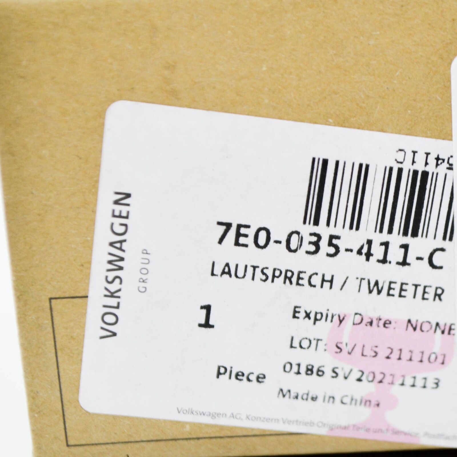 NEW VOLKSWAGEN TRANSPORTER T5 DASHBOARD TREBLE SPEAKER 7E0035411C ORIGINAL