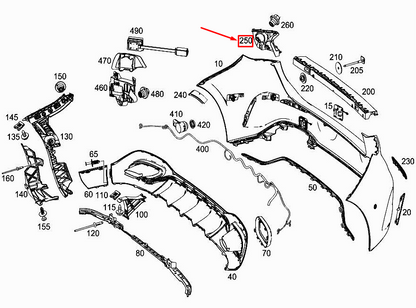 NEW MERCEDES-BENZ A W177 REAR LEFT BUMPER BASIC CARRIER A1778853302 ORIGINAL