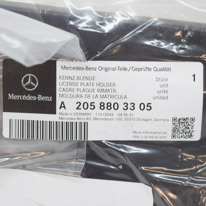 NEW MERCEDES-BENZ C-CLASS W205 NUMBER PLATE TRIM HOLDER A2058803305 ORIGINAL