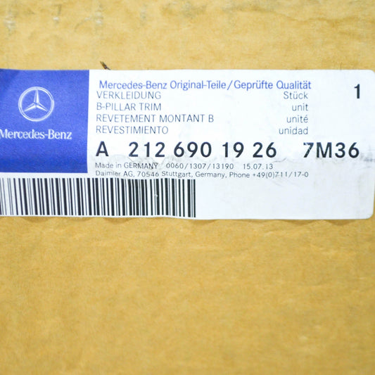 NEW MERCEDES-BENZ E W212 LEFT UPPER SIDE B-PILLAR TRIM A21269019267M36