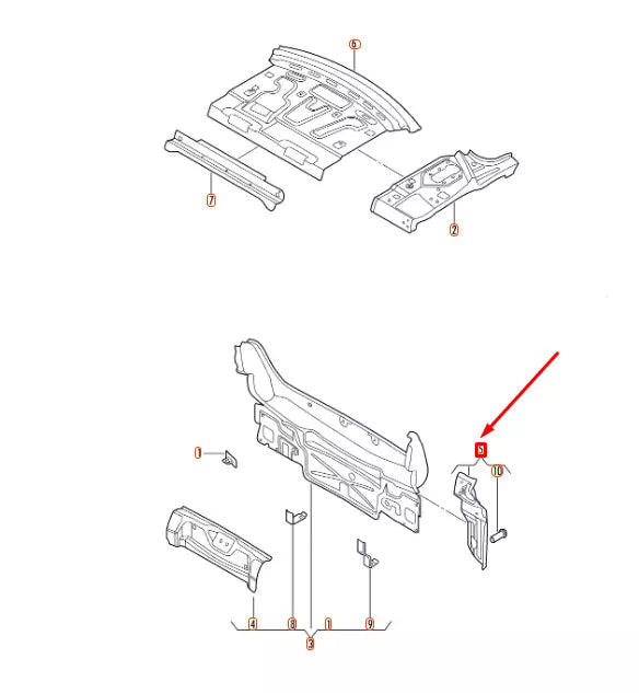 NEW VOLKSWAGEN JETTA A6 REAR LEFT TAIL LIGHT MOUNTING 5C6810689 ORIGINAL