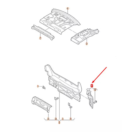 NEW VOLKSWAGEN JETTA A6 REAR LEFT TAIL LIGHT MOUNTING 5C6810689 ORIGINAL