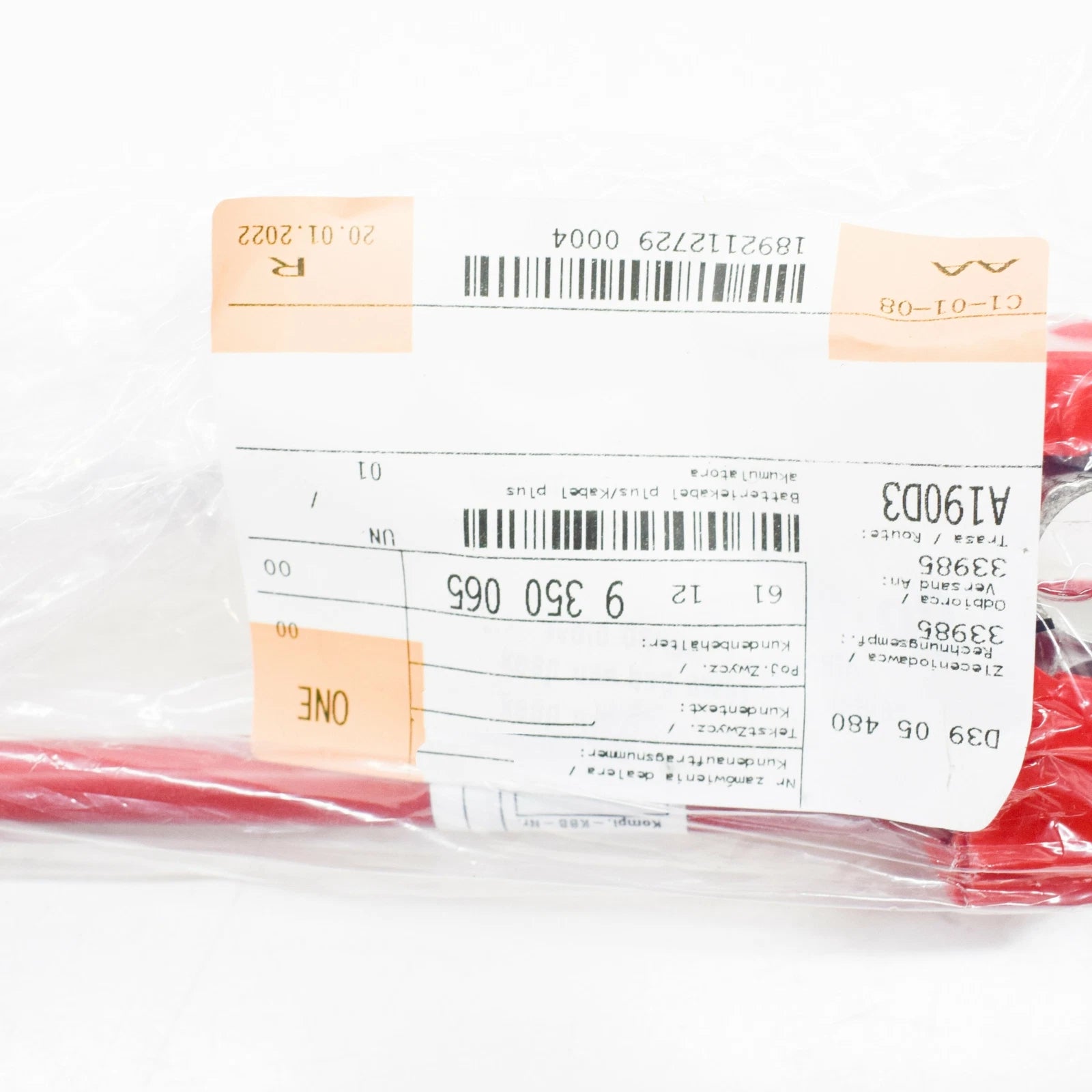 NEW BMW 5 G30 PLUS POLE BATTERY CABLE 9350065 61129350065 ORIGINAL