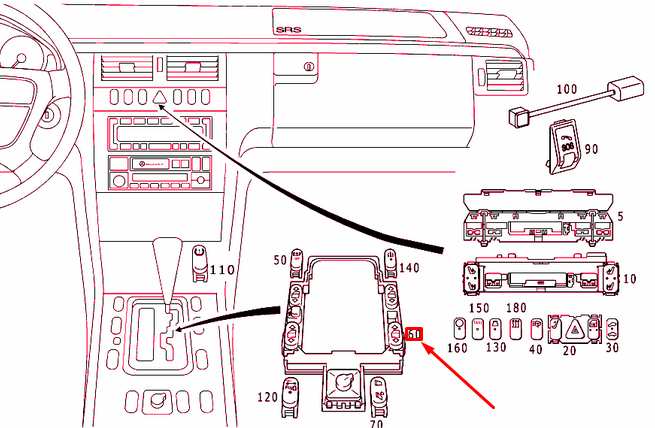 NEW MB E S210 WINDOW CONTROL ADJUSTMENT SWITCH PANEL A21082145517C45 ORIGINAL