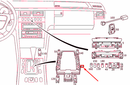 NEW MB E S210 WINDOW CONTROL ADJUSTMENT SWITCH PANEL A21082145517C45 ORIGINAL