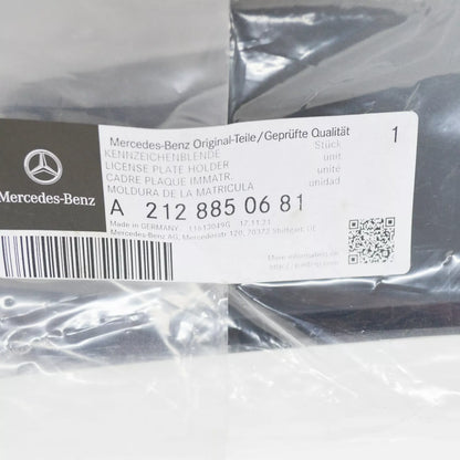NEW MB E-CLASS W212 FRONT AMG BUMPER LICENSE NUMBER PLATE A2128850681 ORIGINAL