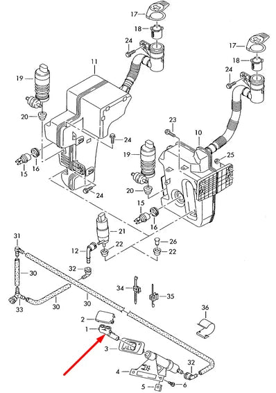 NEW VOLKSWAGEN GOLF MK5 RIGHT HEADLIGHT WASHER SPRAY JET 1K6955104 ORIGINAL