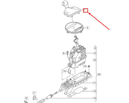 NEW AUDI TT FV MK3 GEAR STICK S-TRONIC GRIP LHD 8S1713139BNOR ORIGINAL