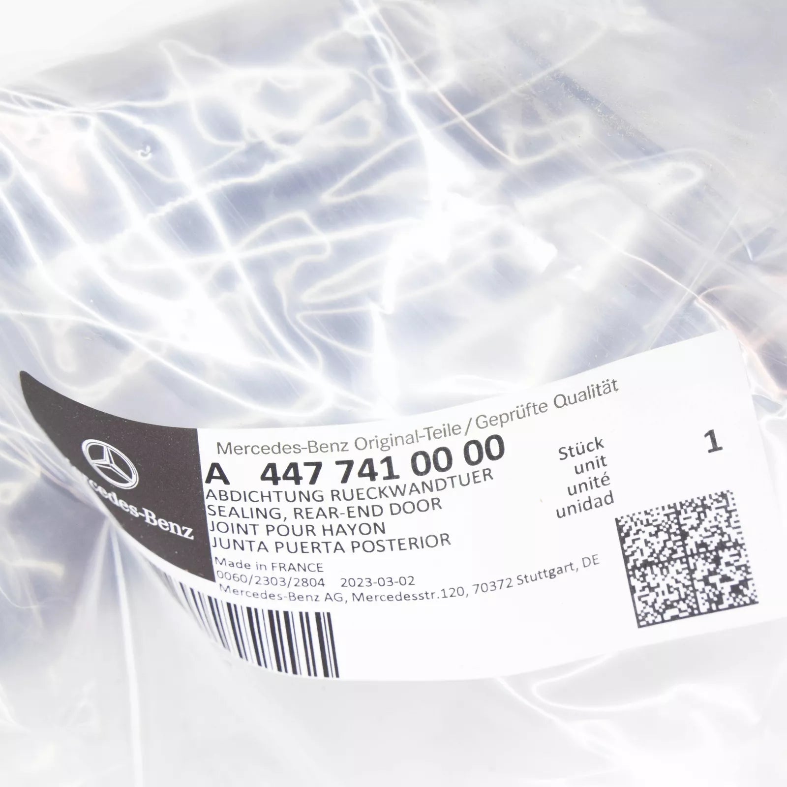 NEW MERCEDES-BENZ VITO W447 REAR END DOOR SEALING A4477410000 ORIGINAL