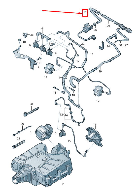 NEW AUDI A6 AVANT C7 EVAP VENT HOSE 4G0201991L ORIGINAL