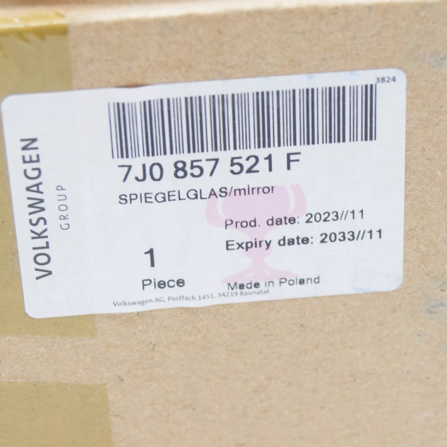 NEW VW TRANSPORTER T5 FRONT DOOR MIRROR GLASS LEFT A. RIGHT 7J0857521F ORIGINAL