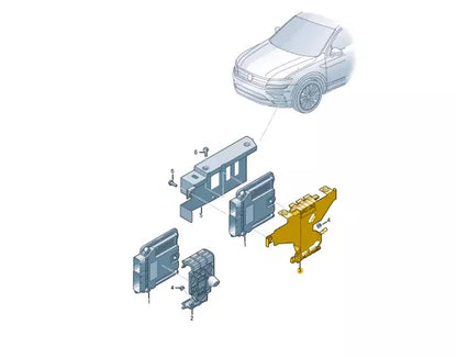 NEW VOLKSWAGEN TIGUAN AD ENGINE ECU MOUNT BRACKET 5QA906214B